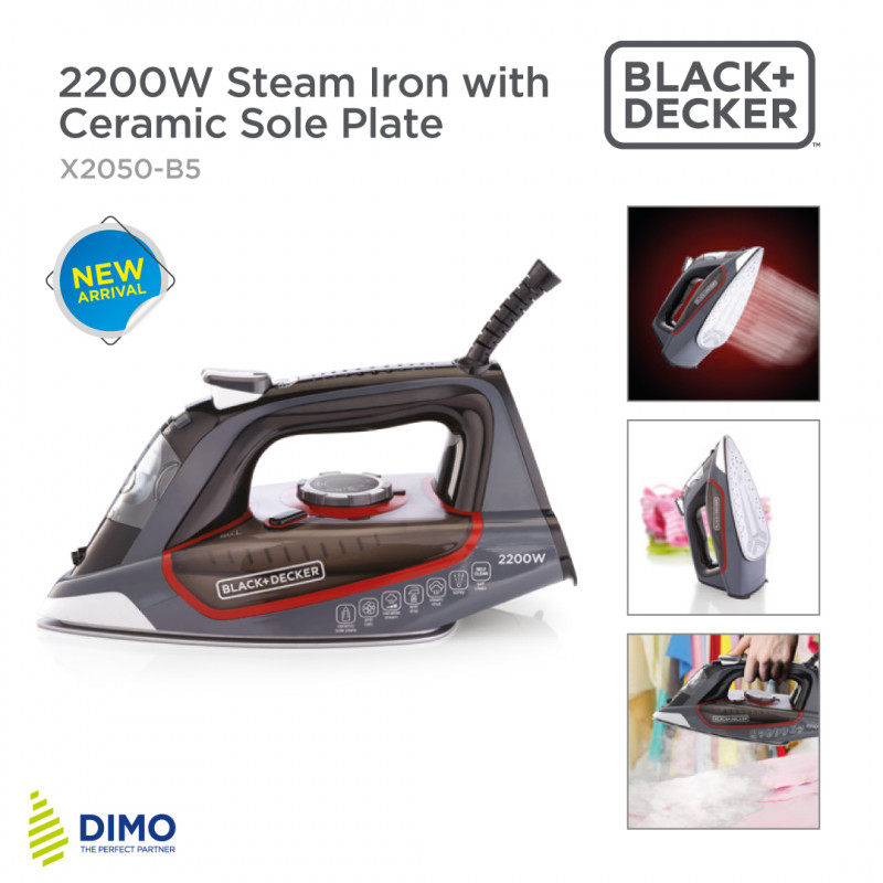 2200W Steam Iron With Ceramic Soleplate Hardware, Homeware & Lifestyle
