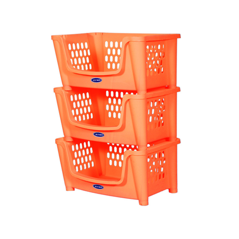 Stacking bin 3pcs Orange Hardware, Homeware & Lifestyle
