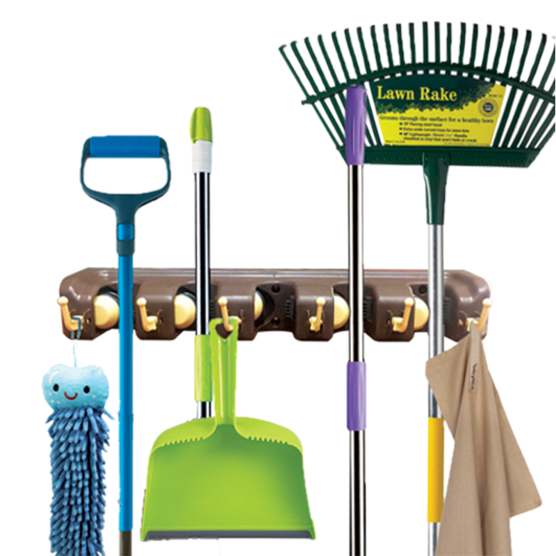 5 Holes Broom Holder Beige Hardware, Homeware & Lifestyle