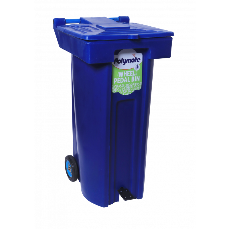 WHEEL PEDAL BIN 100L BLUE Hardware, Homeware & Lifestyle